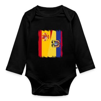 Ecuador Quito Guayaquil Ecuadorianische - Baby Bio-Langarm-Body - Schwarz - Vorne