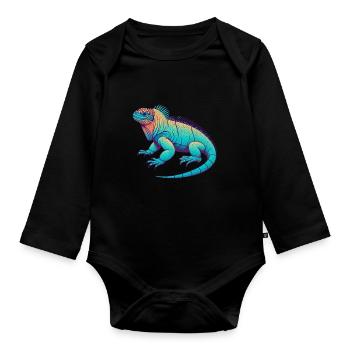 Ecuador Quito Guayaquil Ecuadorianische Kultur - Baby Bio-Langarm-Body - Schwarz - Vorne