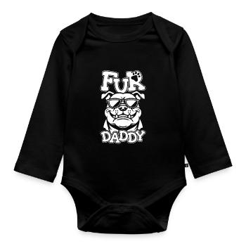 American Bully Dog Dad For Daddy - Body Bébé bio manches longues - noir - Devant