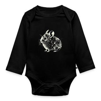 Design américain Pika Lover pour Pika - Body Bébé bio manches longues - noir - Devant