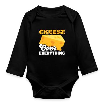 Cheesemaker Dairy Cheese maker Dairy technologist Cheese - Organic Longsleeve Baby Bodysuit - black - Front