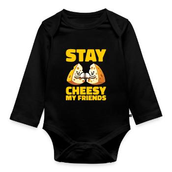 Cheesemaker Dairy Cheese maker Dairy technologist Cheese - Organic Longsleeve Baby Bodysuit - black - Front