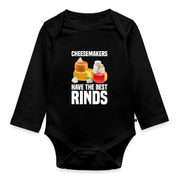 Cheesemaker Dairy Cheese maker Dairy technologist Cheese - Organic Longsleeve Baby Bodysuit - black - Front
