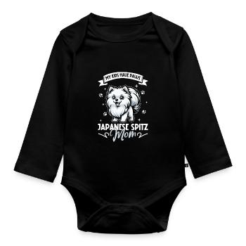 Maman Spitz Japon - Body Bébé bio manches longues - noir - Devant