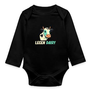 Légende Producteur laitier Hereford Ranchero - Body Bébé bio manches longues - noir - Devant