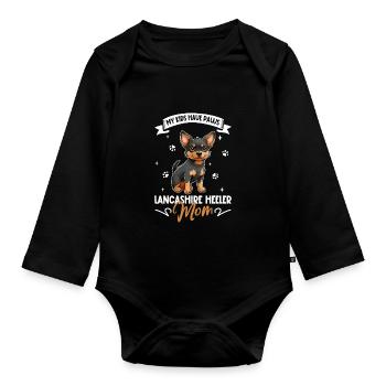 Lancashire Heeler Mom - Organic Longsleeve Baby Bodysuit - black - Front