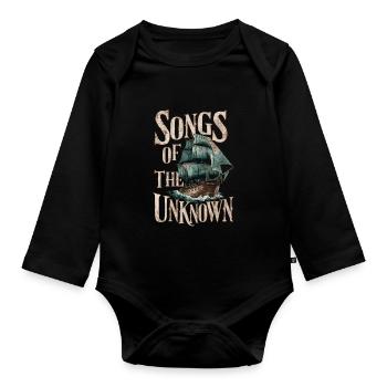 Sailors Sea Shanty Singing Ship Adventures - Organic Longsleeve Baby Bodysuit - black - Front