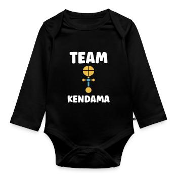 Kendama - Baby Bio-Langarm-Body - Schwarz - Vorne