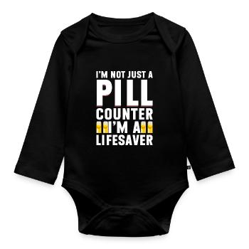 Pharmazeutischer Assistent Pharmazie Techniker - Baby Bio-Langarm-Body - Schwarz - Vorne
