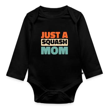 Squash Just A Squash Mom - Body Bébé bio manches longues - noir - Devant