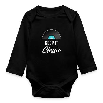 Keep It Classic Vinyl Collector Antique Rustic - Baby Bio-Langarm-Body - Schwarz - Vorne