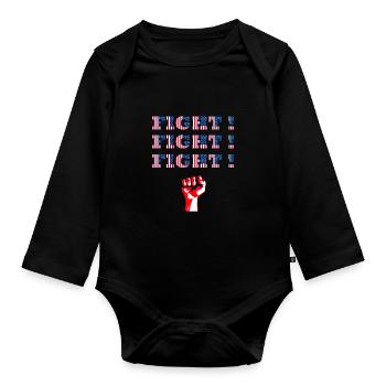 United States Election Campaign - Organic Longsleeve Baby Bodysuit - black - Front