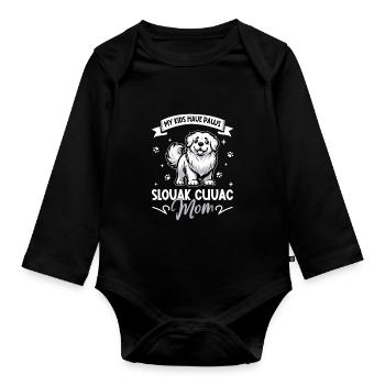Slovensky cuvac maman - Body Bébé bio manches longues - noir - Devant