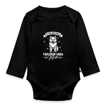 Yakutskaya Laika Mama - Baby Bio-Langarm-Body - Schwarz - Vorne