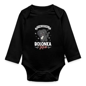 Bolonka Zwetna Mama - Body Bébé bio manches longues - noir - Devant