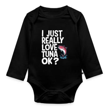 Thunfisch - Baby Bio-Langarm-Body - Schwarz - Vorne