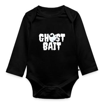 Ghost Bait Halloween Geist Gespenst Geister - Organic Longsleeve Baby Bodysuit - black - Front