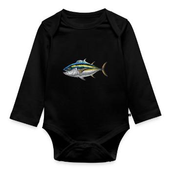 Thunfisch - Baby Bio-Langarm-Body - Schwarz - Vorne