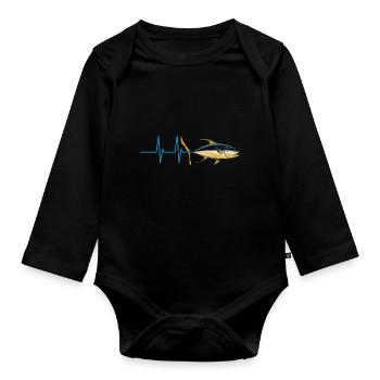 Thunfisch - Baby Bio-Langarm-Body - Schwarz - Vorne