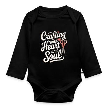 Cardmaker Scrapbooking Card Making Sets For - Organic Longsleeve Baby Bodysuit - black - Front