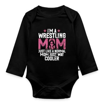 Kawaii Chibi Anime Girl Anime Merch Japanese - Organic Longsleeve Baby Bodysuit - black - Front