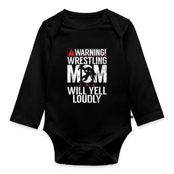 Kawaii Chibi Anime Girl Anime Merch Japanese - Organic Longsleeve Baby Bodysuit - black - Front