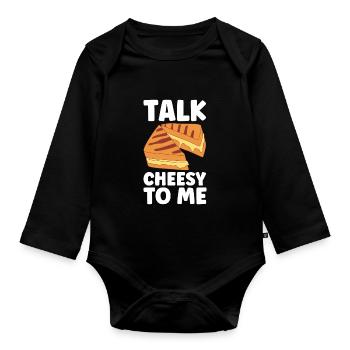 Grilled Cheese Grilled Cheese Foodie Cheese Sandwich - Body Bébé bio manches longues - noir - Devant