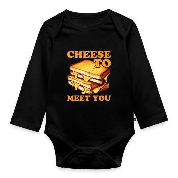 Grilled Cheese Grilled Cheese Foodie Cheese Sandwich - Body Bébé bio manches longues - noir - Devant