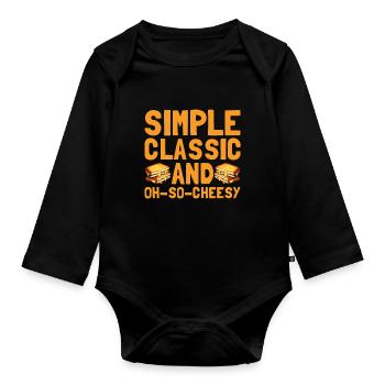Grilled Cheese Grilled Cheese Foodie Cheese Sandwich - Body Bébé bio manches longues - noir - Devant