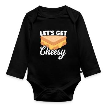 Grilled Cheese Grilled Cheese Foodie Cheese Sandwich - Body Bébé bio manches longues - noir - Devant