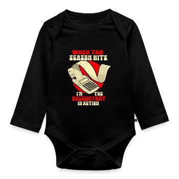 Accounting Secretary of Accountants Accounting - Organic Longsleeve Baby Bodysuit - black - Front