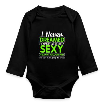 Accounting Secretary of Accountants Accounting - Organic Longsleeve Baby Bodysuit - black - Front
