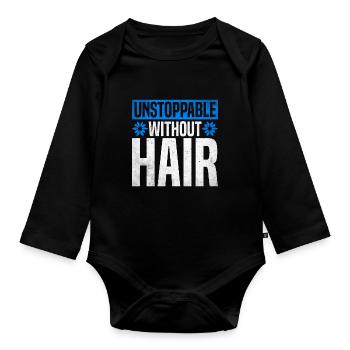 Alopécie areata Awareness Perte de cheveux - Body Bébé bio manches longues - noir - Devant