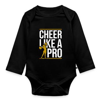 Cheerleading and Stunt Team Training for Spirit - Organic Longsleeve Baby Bodysuit - black - Front