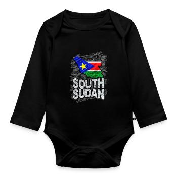 Sudan - Baby Bio-Langarm-Body - Schwarz - Vorne