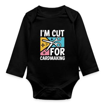 Cardmaker Scrapbooking Card Making Kits For - Organic Longsleeve Baby Bodysuit - black - Front