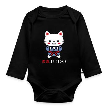 Judo - Baby Bio-Langarm-Body - Schwarz - Vorne