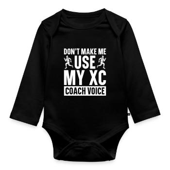 XC Running Cross Country Runner XC Runner - Body Bébé bio manches longues - noir - Devant