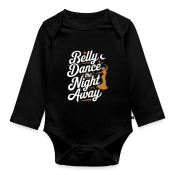 Rhythmic movements in oriental dance: - Organic Longsleeve Baby Bodysuit - black - Front