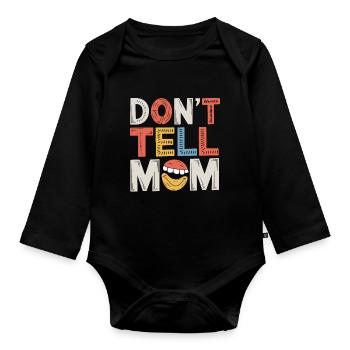 Husband of the gods - daddy jokes - Organic Longsleeve Baby Bodysuit - black - Front
