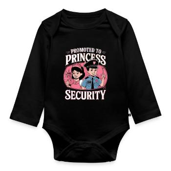 Husband of the gods - daddy jokes - Organic Longsleeve Baby Bodysuit - black - Front
