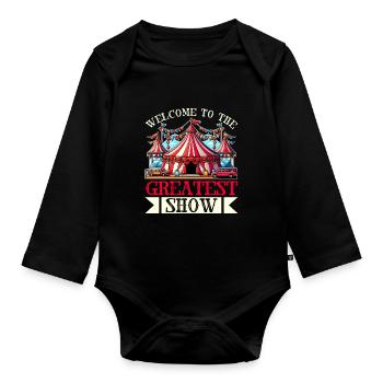 Circus Staff Carnival Costume Circus Event - Organic Longsleeve Baby Bodysuit - black - Front