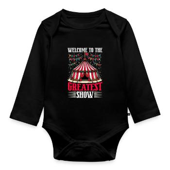 Circus Staff Carnival Costume Circus Event - Organic Longsleeve Baby Bodysuit - black - Front