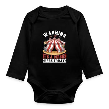 Circus Staff Carnival Costume Circus Event - Organic Longsleeve Baby Bodysuit - black - Front