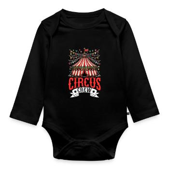 Circus Staff Carnival Costume Circus Event - Organic Longsleeve Baby Bodysuit - black - Front