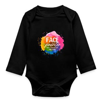 Face Painter Like A Normal Job Only Cooler Skin - Baby Bio-Langarm-Body - Schwarz - Vorne
