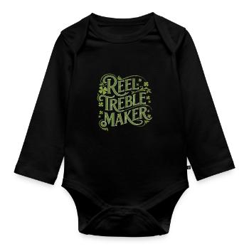 Irish Dance Irischer Tanz - Baby Bio-Langarm-Body - Schwarz - Vorne