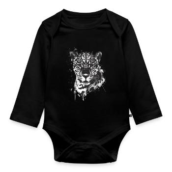Jaguar - Baby Bio-Langarm-Body - Schwarz - Vorne