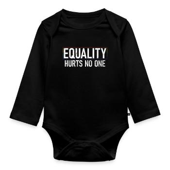 Equality LGBTQ Rainbow Flag LGBTQ Pride - Organic Longsleeve Baby Bodysuit - black - Front