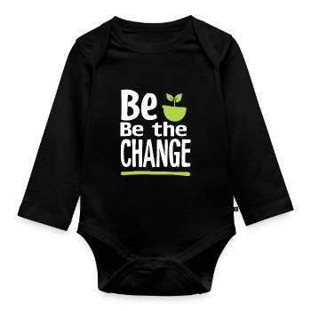 Harness Positivity And Mental Well-Being Through - Baby Bio-Langarm-Body - Schwarz - Vorne